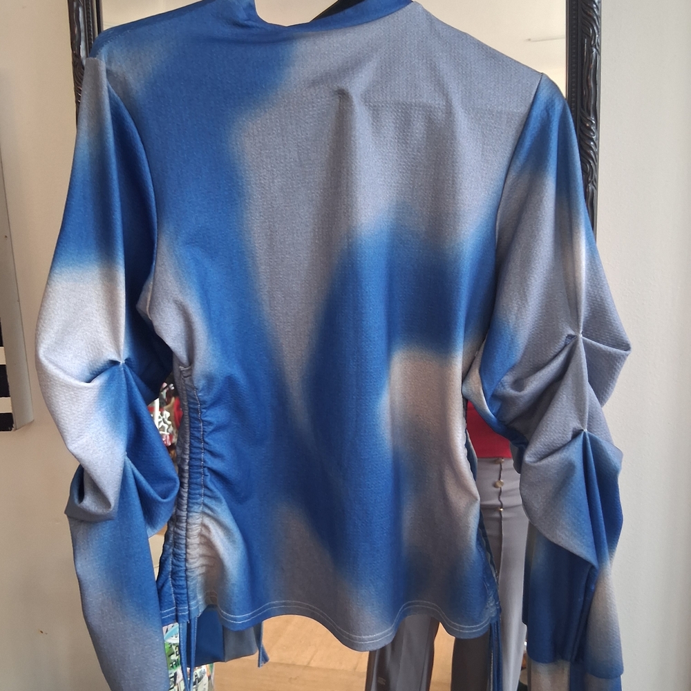 Blue Ombre Crew Neck Sweater